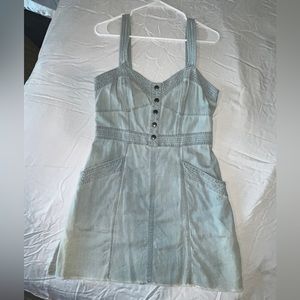 EXPRESS Demin Light-Wash Dress (Size 10)